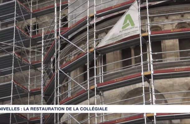 Reportage TV locale: restauration de la Collégiale de Nivelles